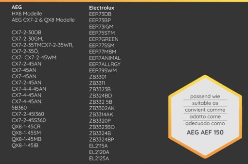 فیلتر جارو شارژی آاگ AEF150